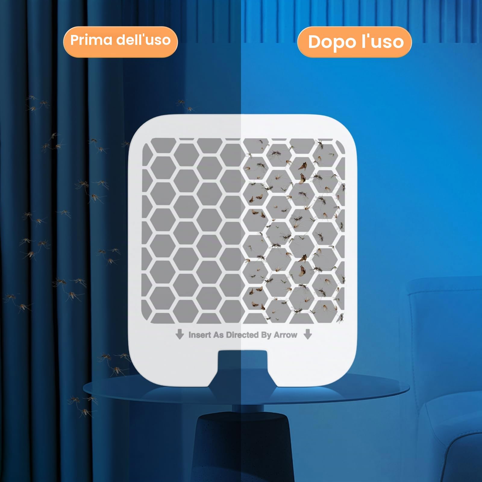 Trappole Acchiappa Ciliegio Mosche, Trappola Adesiva con UV Lampada Antizanzare Elettrica 2 Pezzi, Trappola Appiccicose Anti Zanzare Trappola Mosche Zanzare Trappolaper Formiche (10 trappole)