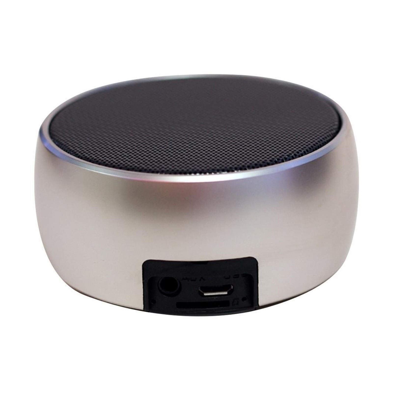 Radio Speaker Home Speakers Metal Bluetooth Speaker Super Bass Wireless Speaker BS01 Hifi Stereo Portable Speakers (Color : Gold)