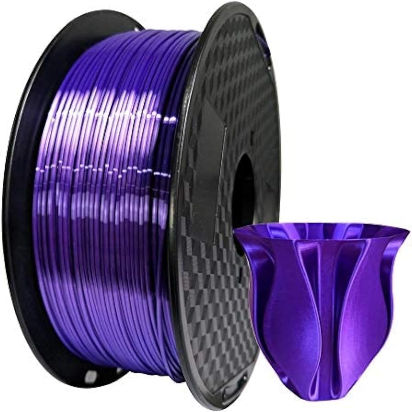 CC3D Silk Purple PLA Filament 1.75mm 1KG 3D Printer Filament 2.2LBS Spool Silky Shiny Metallic Dark Violet 3D Printing Materials