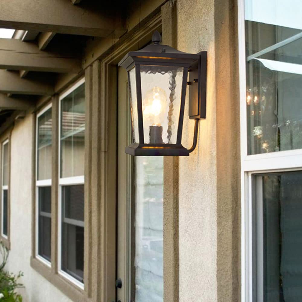 Zewnętrzna wodoodporna latarnia ścienna, minimalistyczny kinkiet retro na dziedziniec i balkon, aluminiowa oprawa oświetleniowa E27 do dekoracji bramy willi