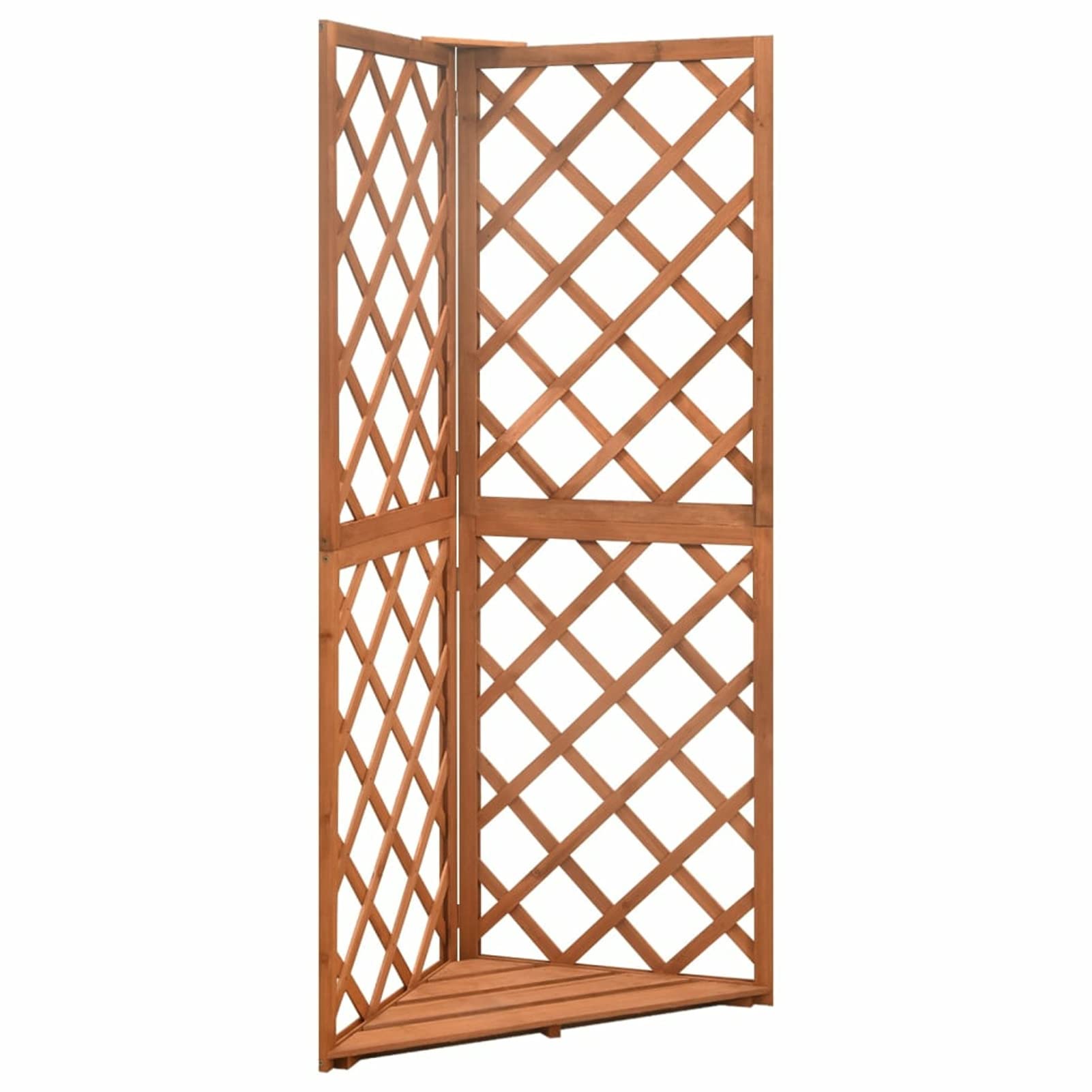 Gecheer Enrejado de Esquina Enrejado Soporte para Plantas Enrejado de Esquina Celosía para Jardín Patio Terraza Balcón Exterior Rosas Hiedra Plantas Madera Maciza de Abeto 50x50x145 cm