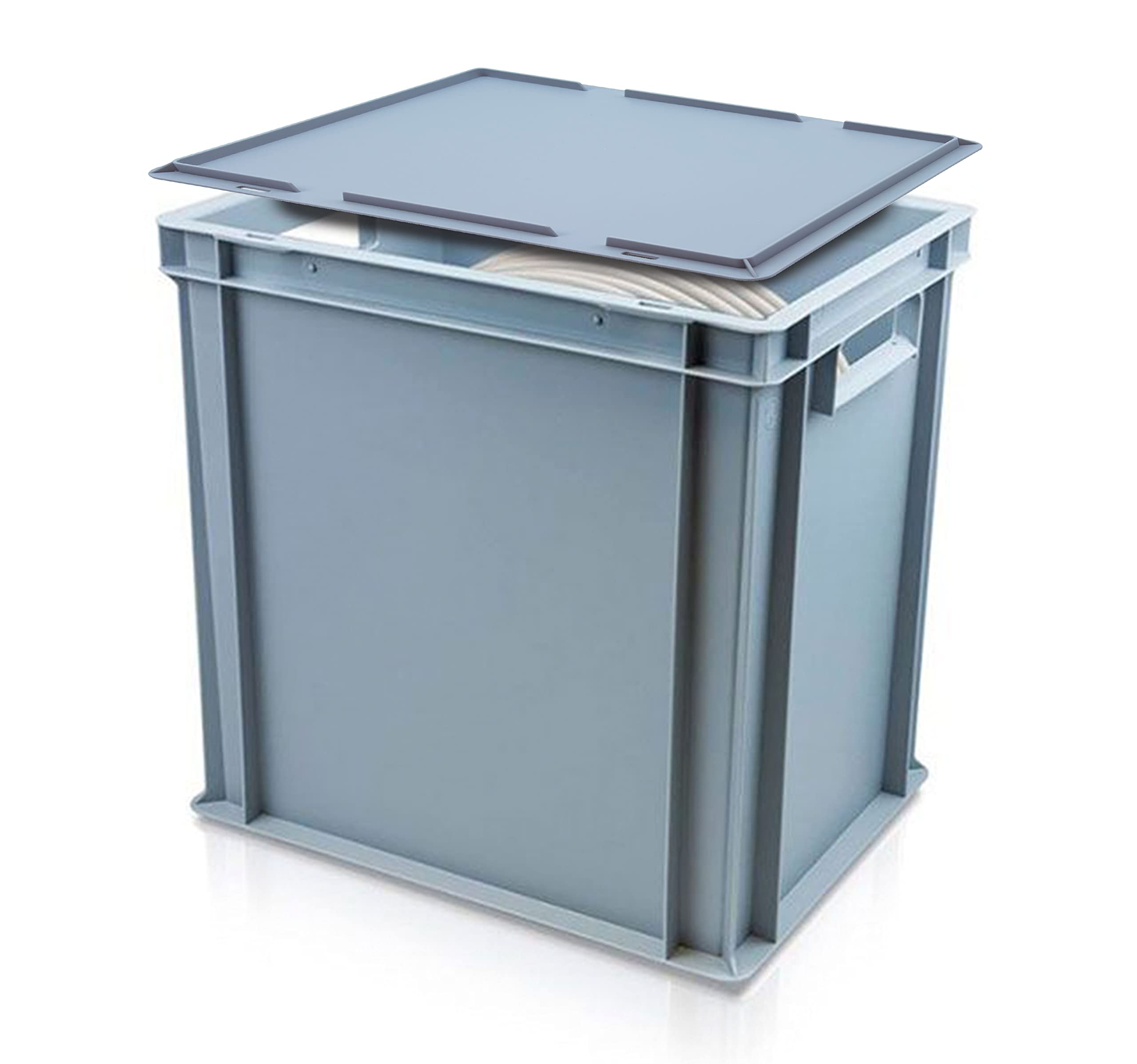 Caterbox Grey Catering Plate Storage Box | Large Charger Plate Storage Box With Lid | Approx. Capacity: 20 Plates | Lid Included (Plate Size: 281-360Mm)