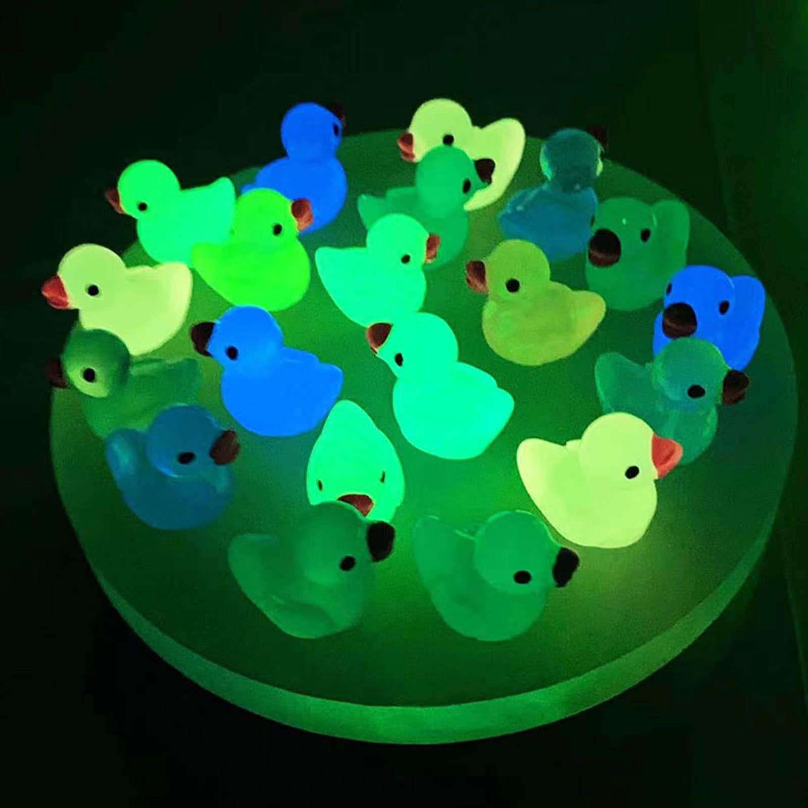 150 peças Mini Animais de Resina Luminosos, Pequenas Figuras de Patos de Resina que Brilham no 150 peças Mini Animais de Resina Luminosos, Pequenas Figuras de Patos de Resina que Brilham no