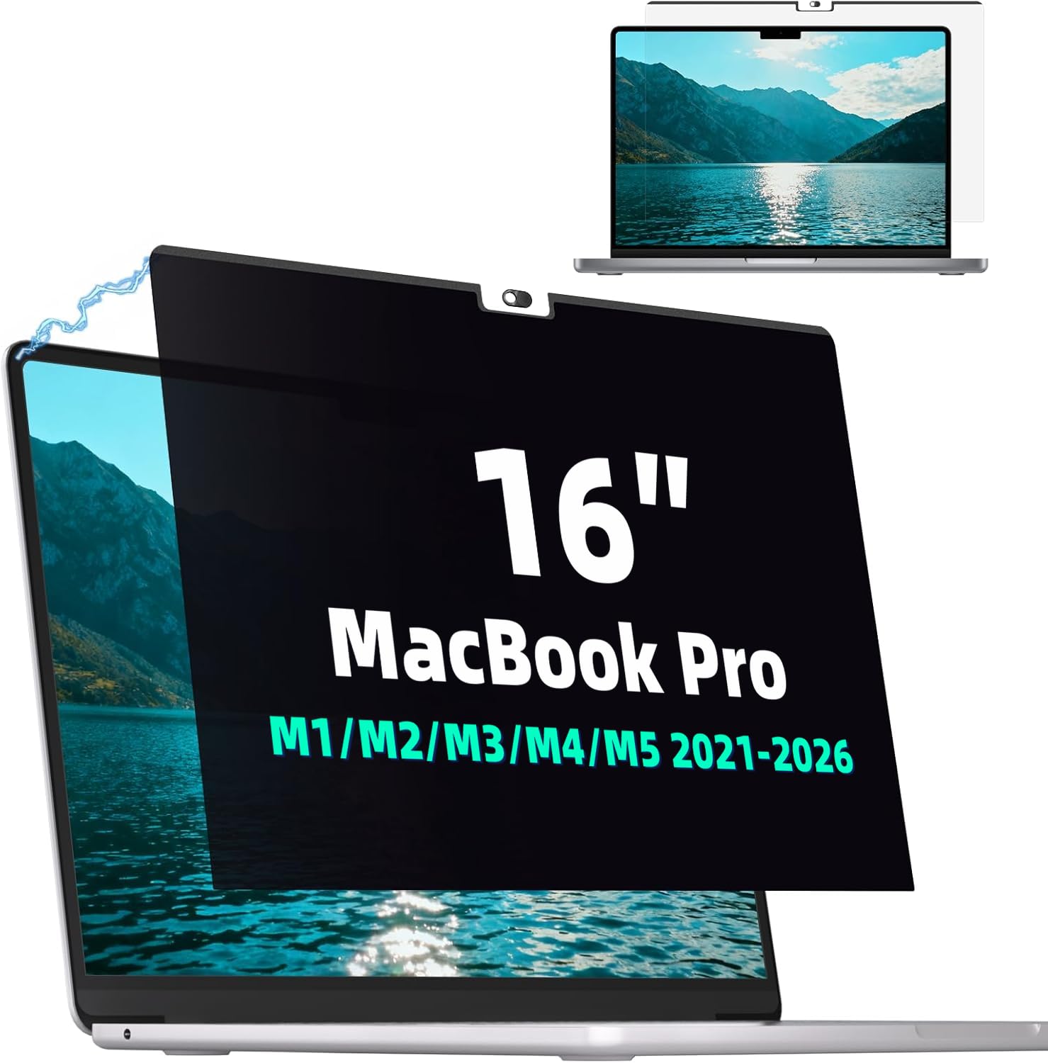 Magnetic Privacy Screen for MacBook Pro 16 Inch (2021-2026, M1, M2, M3, M4 ，M5),Removable Anti Glare Blue Light Filter for Mac 16.2In Laptop Privacy Filter Shield Protector