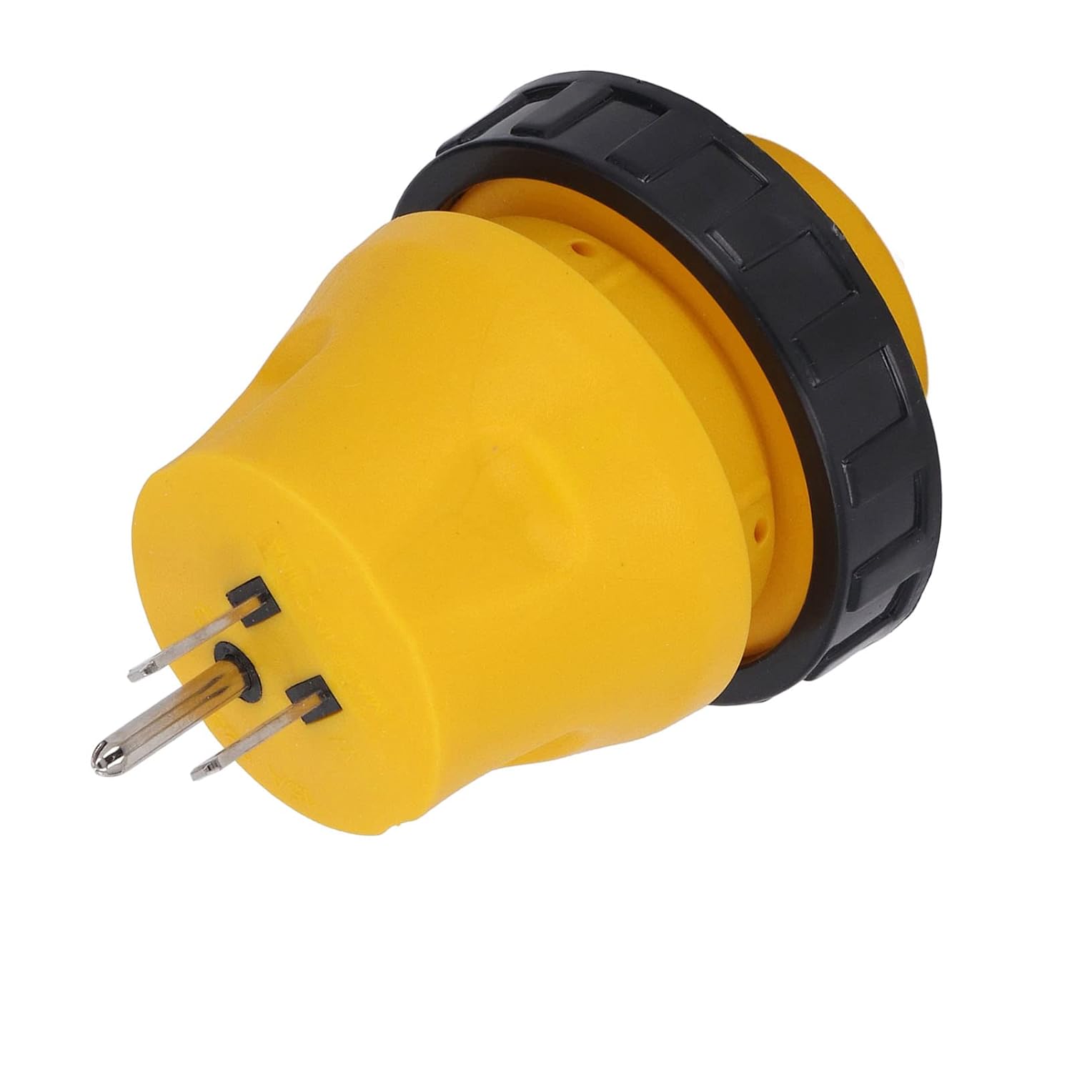 Twist Adapter Plug, RV Locking Power Cord Plug Thread Lock Compact 15A Male to 30A Female US