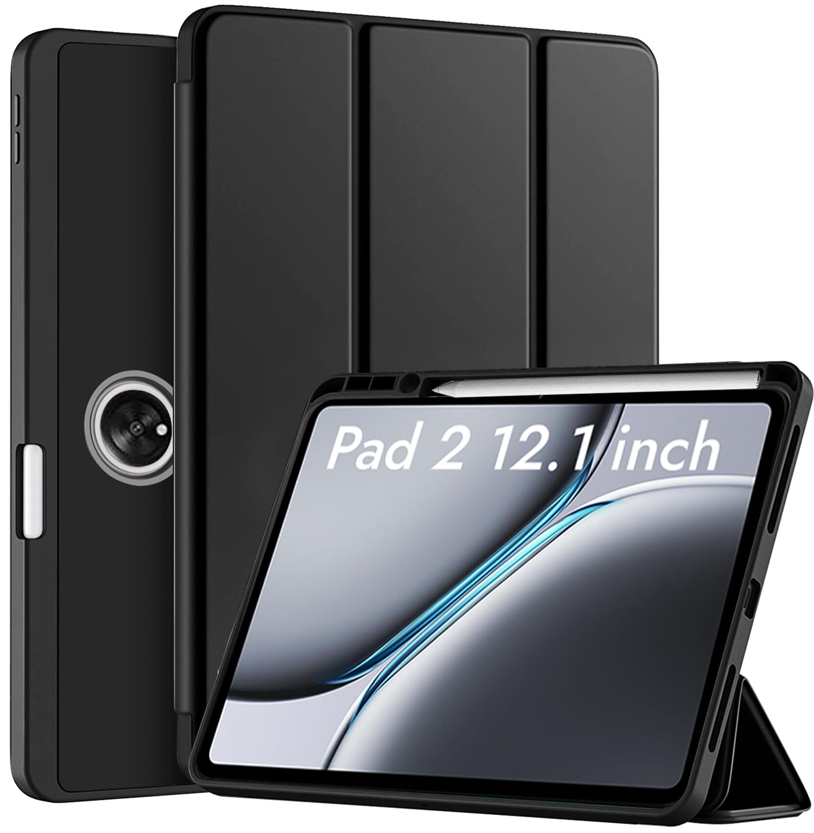 Robustrion Cover Case for OnePlus Pad 2 12.1 inch Cover, Flip Cover Case for OnePlus Pad 2 Cover with Pencil Holder 12.1 inch [Auto Sleep Wake Support] - Black (B0D8K1KBTG) Amazon Price History, Amazon Price Tracker