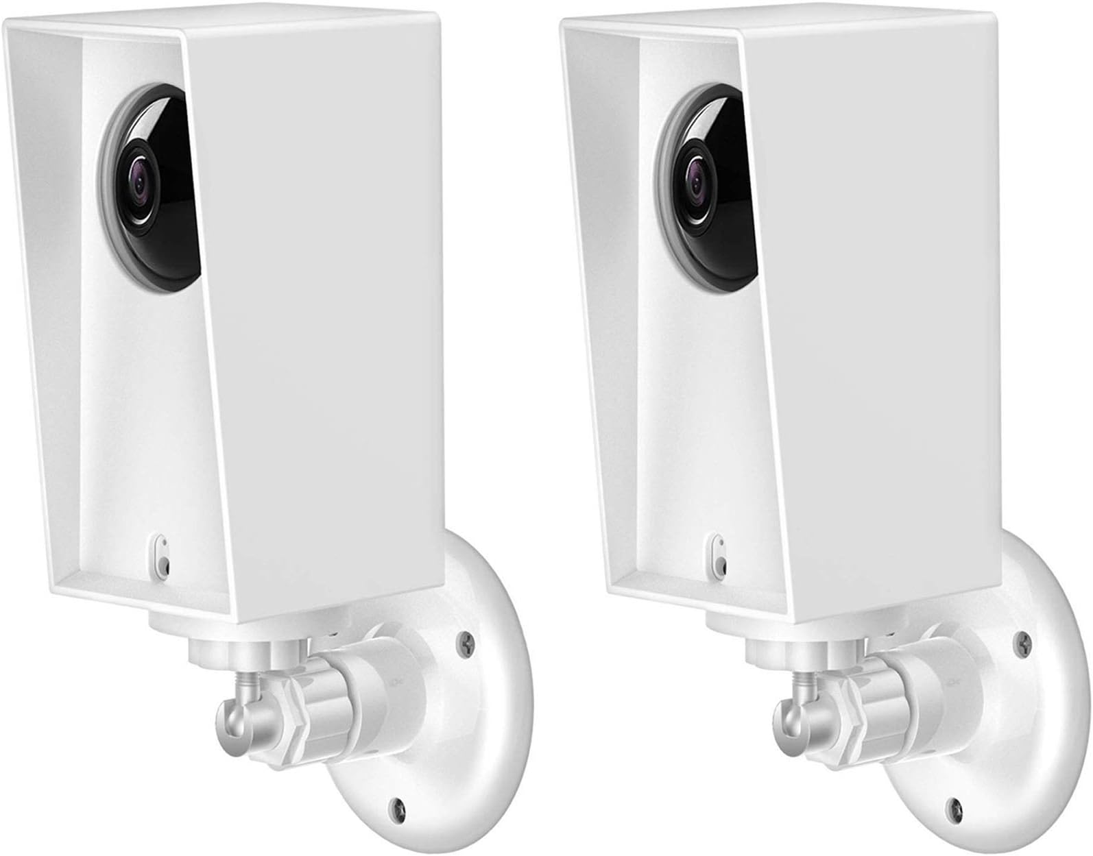 Wyze Cam Pan Silicone Protective Case with Wall Mount Bracket，Weather Proof Anti-Sun Glare and UV Protection Outdoor/Indoor Adjustable Bracket for Wyze Cam Pan 1080p Security Camera (2 Pack, White)