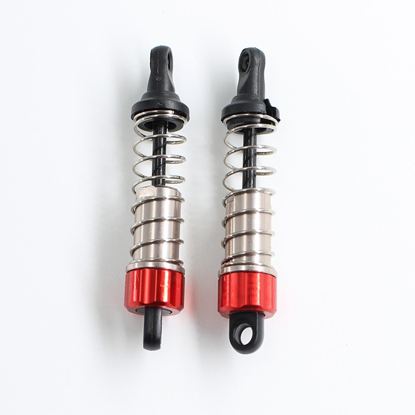2 Amortiguadores De Metal Para Coche RC – Compatibles Con WLtoys 124018, 124016 Y 124017 (plata)