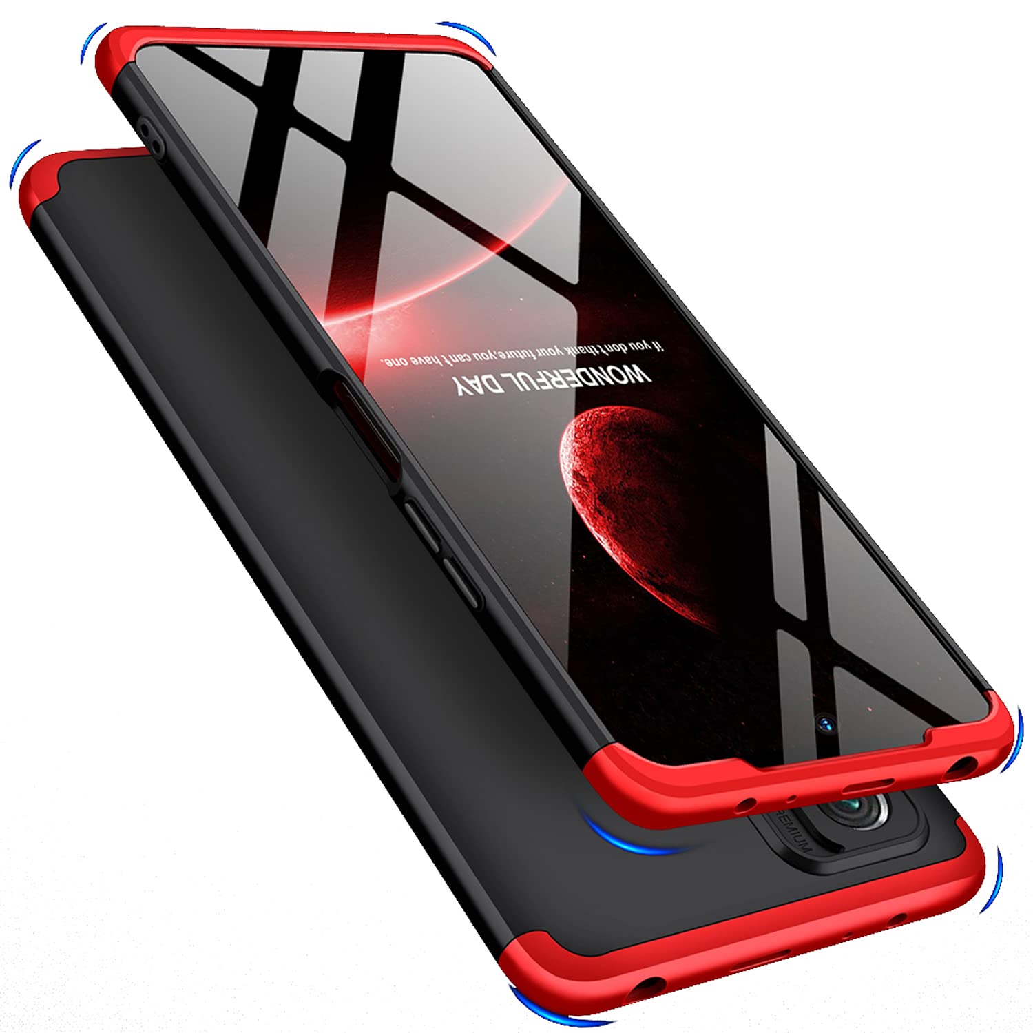 KAPA Back Cover for Redmi Note 10 PRO MAX (Polycarbonate_Red,Black