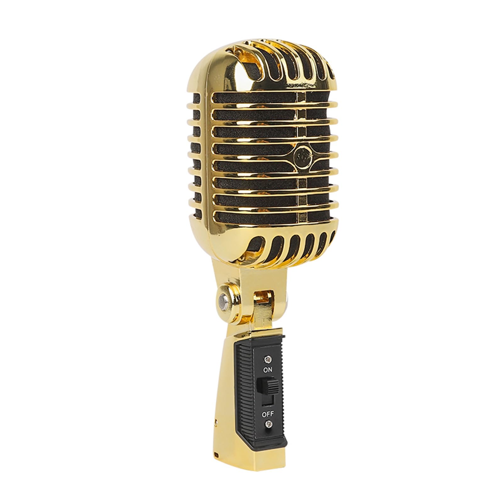 Micrófono vocal dinámico vintage con aspecto retro de metal para cantantes de música y discurso, micrófonos, equipo de sonido de escenario
