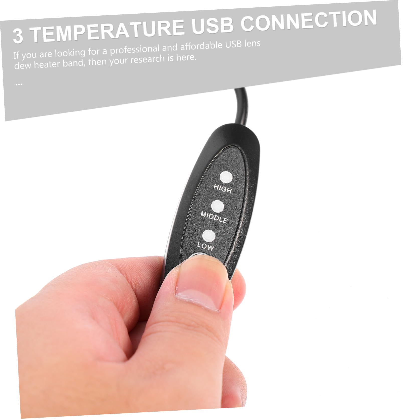 Mobestech Calentador 3 Niveles de Temperatura de de Neopreno de Negro para Protección el Empañamiento para Adecuado para Fotografía en Ambientes Húmedos y Fríos Fotografía en Ambientes Húmedos y Fríos