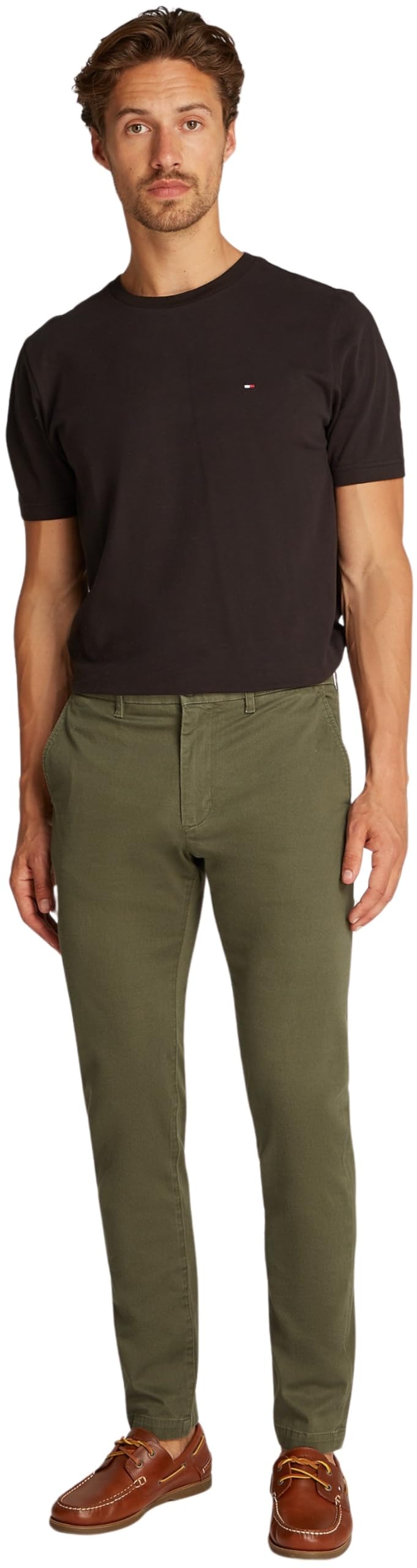 Tommy Hilfiger Uomo Pantaloni Chino Bleecker Printed Structure Slim Fit