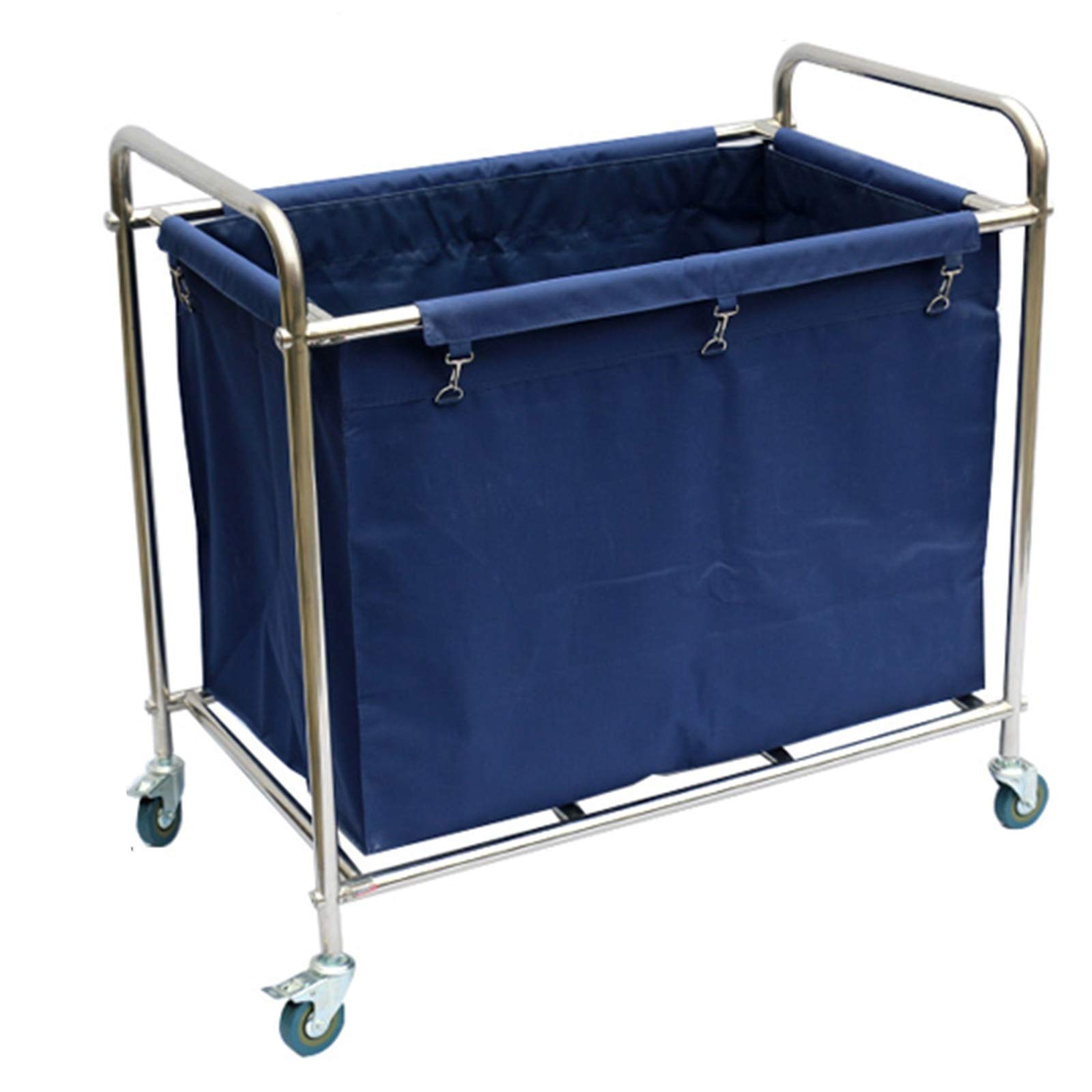 asdchZen Utility Cart Organizer Service Cart Rectangular Commercial Service Cart Trolley Large Laundry Sorter Carts For Hotel/Home/Beauty Salon Easy To Assemble Beige,Bl