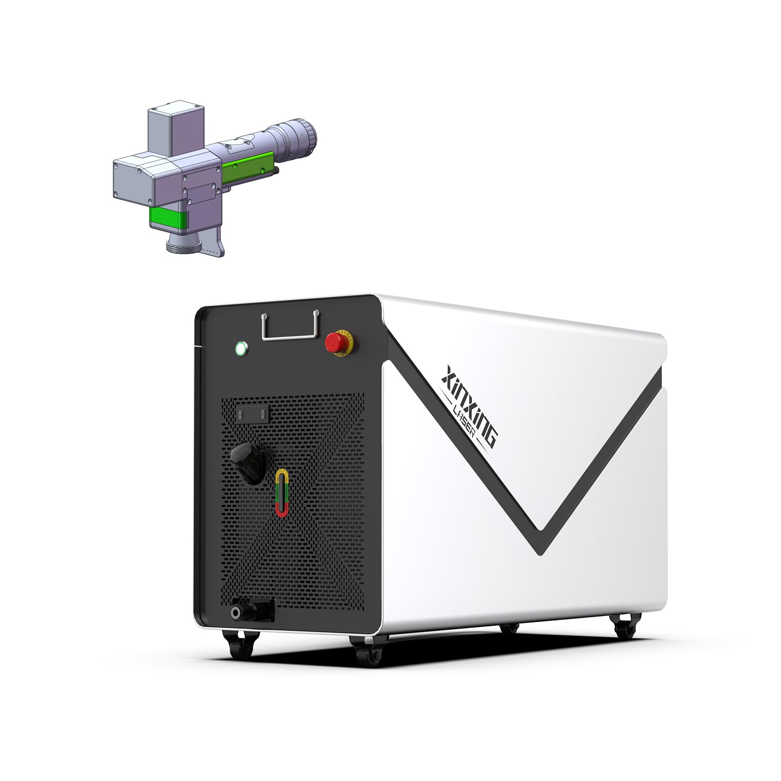 1500 W Raycus Laser Rust Remover Laser Cleaning Machine Handheld 360°Non-Contact Cleaning 220V Water-Cooler Laser Cleaner for Metal Rust Oil Coating Removal