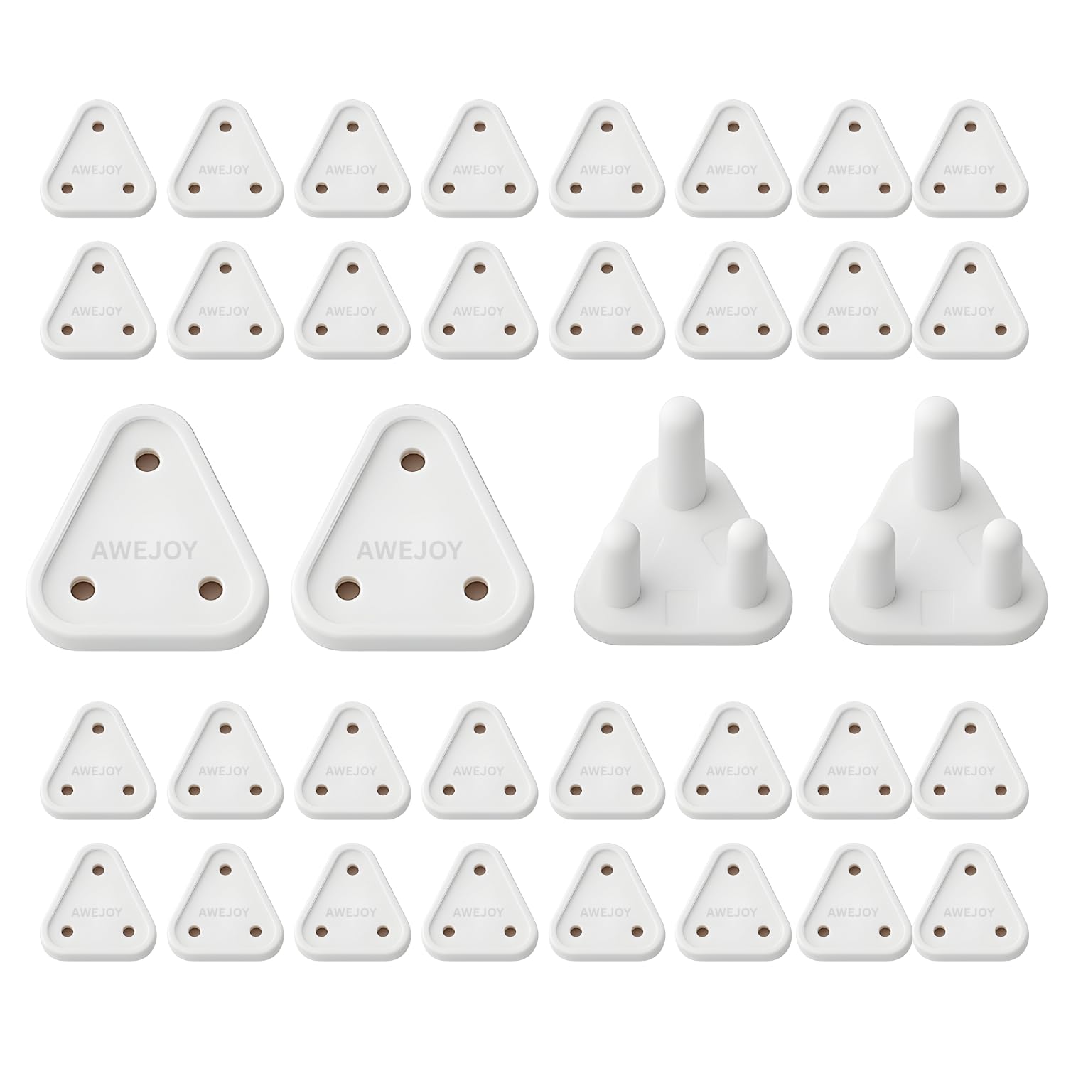 AWEJOY Baby Safety Electric Socket Plug Cover | Switch Board Cover for Kids | Socket Cover| Plug Protector | Child Proofing Products | Power Socket Cover - Pack of 36 (5Ax30, 15Ax6, White)-image-18