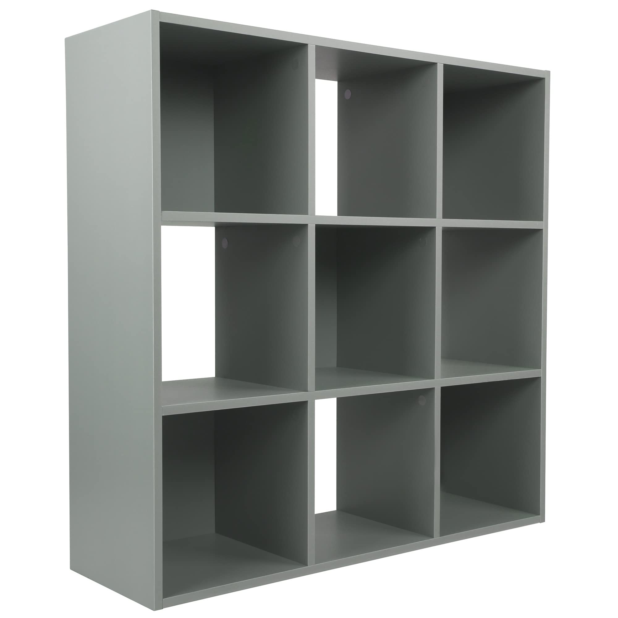 Charles Jacobs Grey 9 Cube Storage Shelving Unit - No Fabric Drawers