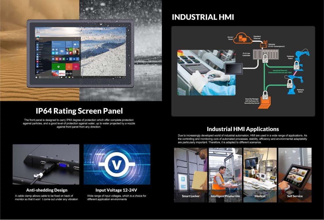 LILLIPUT TK1560/C NO-Touch 1000 Nits hohe Helligkeit IP65 Frontpanel mit HDMI, VGA, AV Monitor für Teleprompter