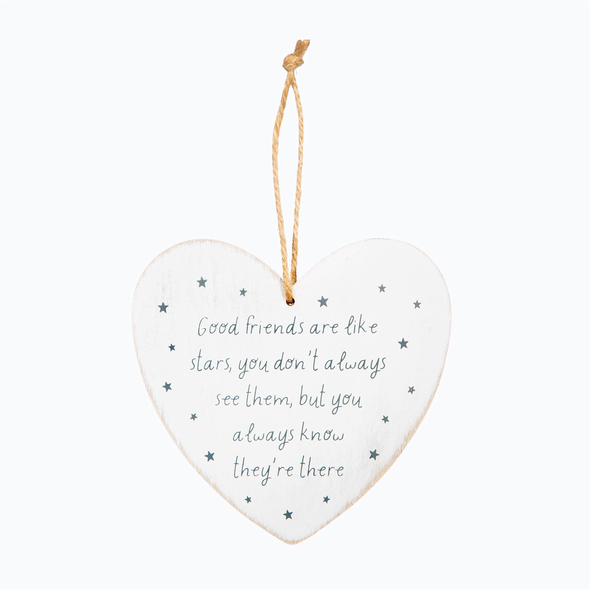 Sass & Belle Reds And Pinks Good Friends Are Like Stars Heart Plaque