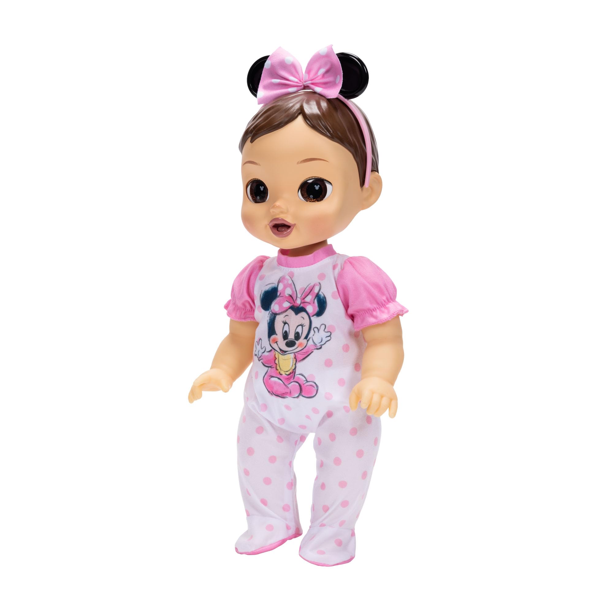 Disney Bambola interattiva deluxe Darlings Minnie Mouse 13" / 33cm | prodotto con licenza ufficiale Jakks Pacific, funzioni interattive, accessori inclusi, regalo per bambine dai 3 anni in su