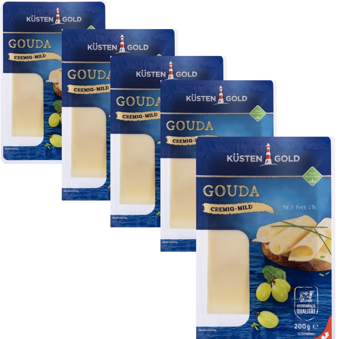 Gouda Käse 200 gramm x 5 STÜCK [Frischegarantie]