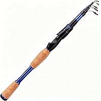 KULPORT KPB1 Telescopic Spinning Fishing Rod - 24T Carbon Fiber, Cork Grip, Portable Collapsible for Travel
