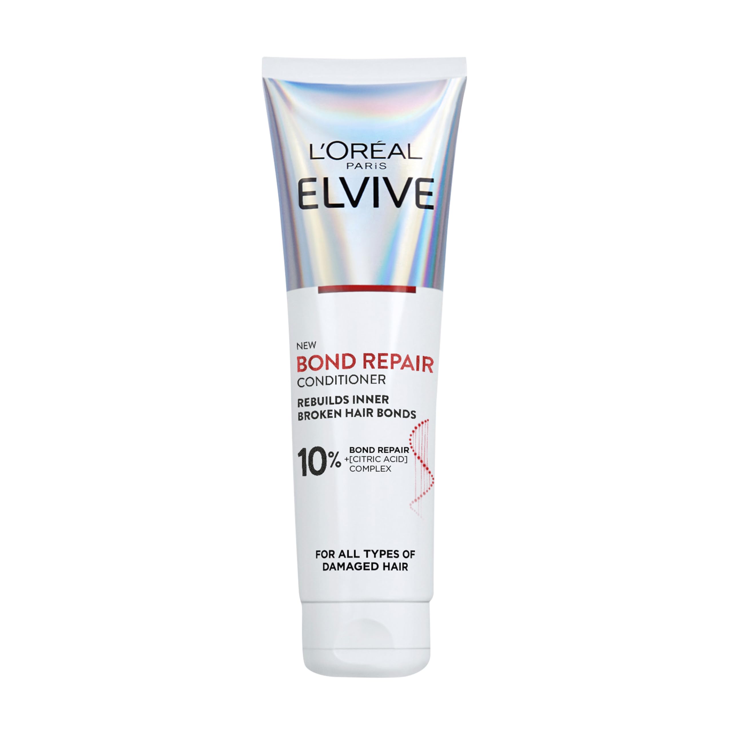 L'Oreal ParisElvive Bond Repair Conditioner, with Citric Acid Complex, Deep Repair & Bonding Hair Care for Severely Damaged Hair, 98% Less Breakage, 82% Stronger, 150ml