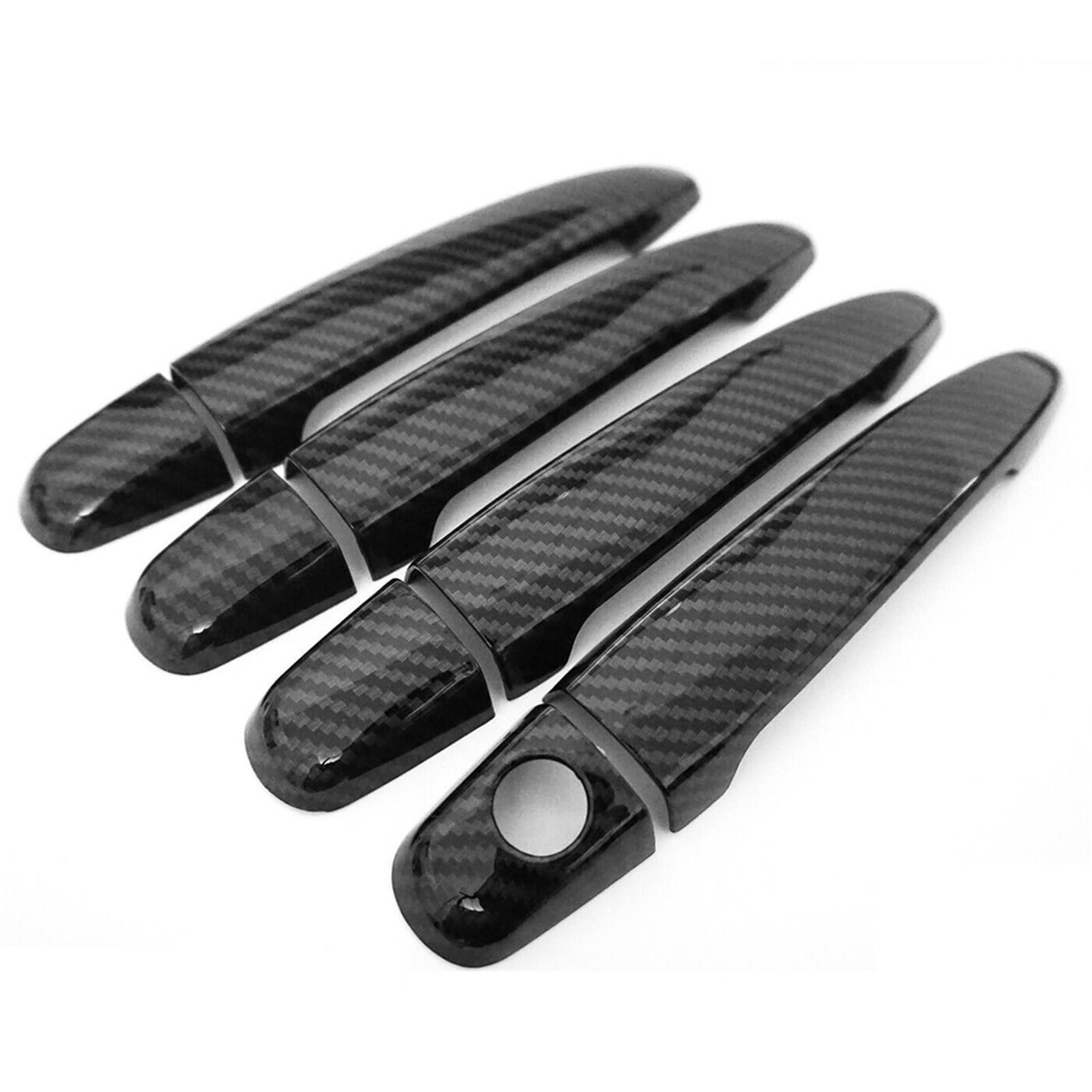 Lzbzhb One Color Car Exterior Outsidedoor Handle For Toyota For Camry For Highlanr For Sienna For Tacoma 4Runner 8Pcs/Set Carbon Fiber Style Car Exterior Door Handle Cover Trim