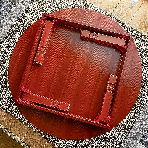 Table basse pliante en bois massif avec un grain naturel et finition lisse