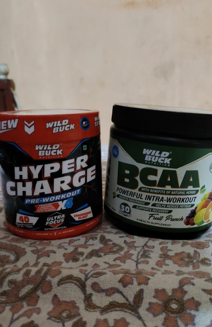 WILD BUCK Hyper Charge PreX4 Hardcore PreWorkout Supplement Powder