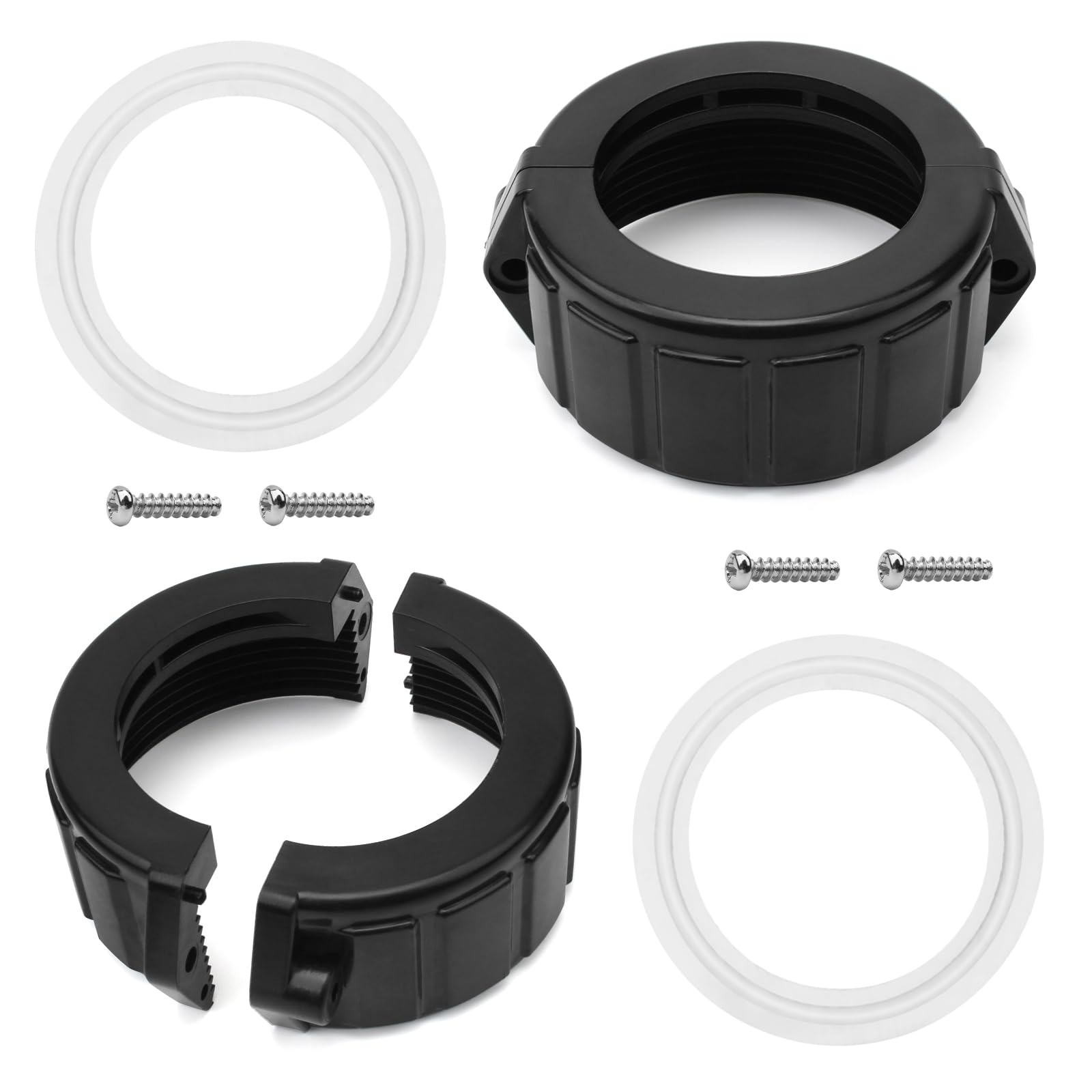 2 in Spa Hot Tub Heater Split Nut Unions Parts Replacement for Balboa Heater Split Nut (Actual Size 3 Inch), Suitable for 2 Inch Heater Assemblies - 2 Pack