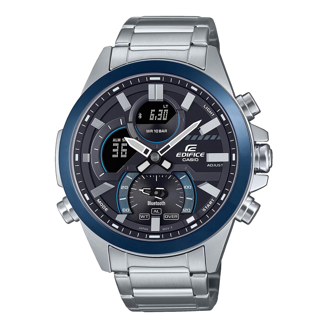 Casio Edifice ECB-30DB-1ADF Black Analog-Digital Dial Silver Resin Strap Mens Watch Smartphone Link World Time ED606 (B0CPMGVZQZ) Amazon Price History, Amazon Price Tracker