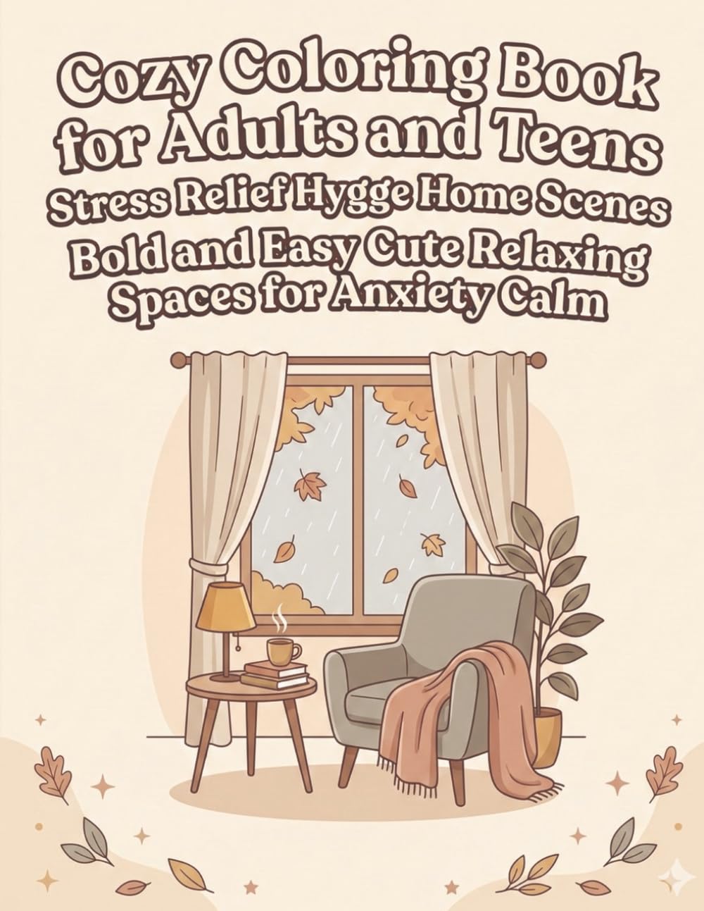 Cozy Coloring Book for Adults and Teens Stress Relief Hygge Home Scenes Bold and Easy Cute Relaxing Spaces for Anxiety Calm: Bold & Easy Hygge Home ... & Calm Spaces to Color for Adults & Teens