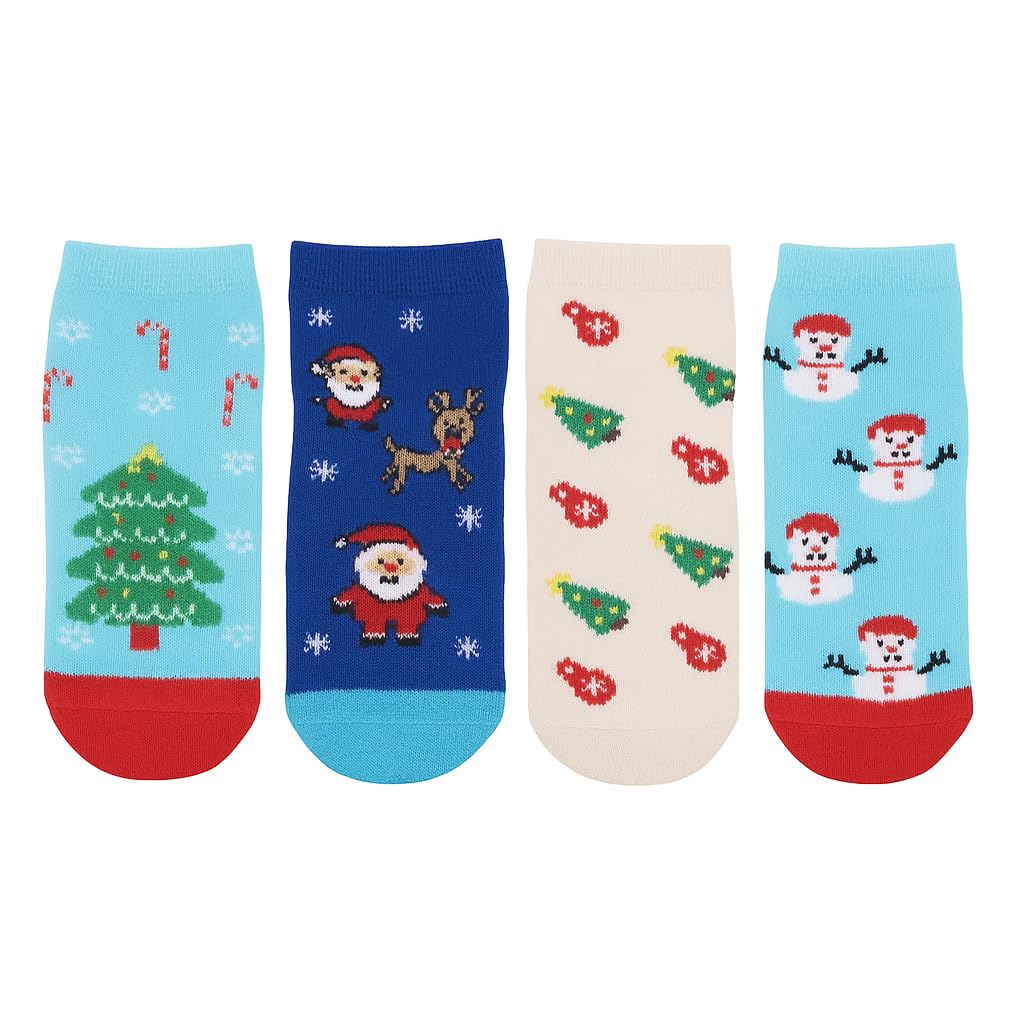 Secure Steps Baby Socks for Kids β Anti Skid Cotton Socks for Baby Girl & Boy | Soft Warm Winter for 3β5 Years | Made in India Toddler Crawling | Premium Festive Children Socks | Pack of 4