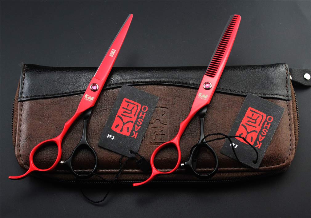 Capelli 6.0 Pollici Mano Sinistra Professionale Parrucchiere Forbici del Barbiere Assottigliamento Cesoie Cesoie Set Giapponese in Acciaio Inossidabile Uomo Donna Home USA