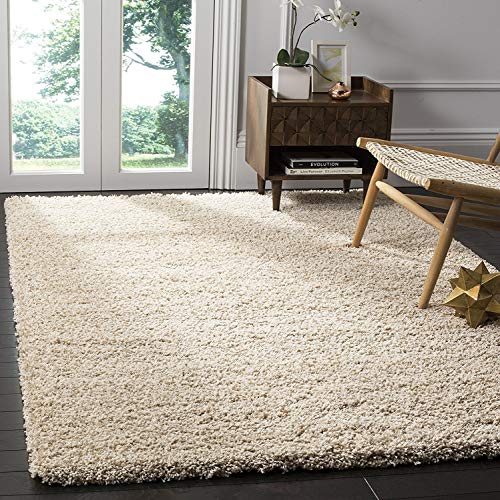Bravich Alfombra muy grande de color beige claro de 5 cm de grosor de pelo peludo, alfombra moderna de 160 x 230 cm Cover