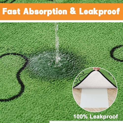 Image of Washable Puppy Pee Pads for Small Medium Dogs, Reusable Grass Training Potty Pads for Large Dogs