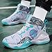 Clolinde High Top Basketball Shoes for Men, Non-Slip Breathable Basketball Training Sneakers, Fashion Athletic Running Shoes (Blue,8)