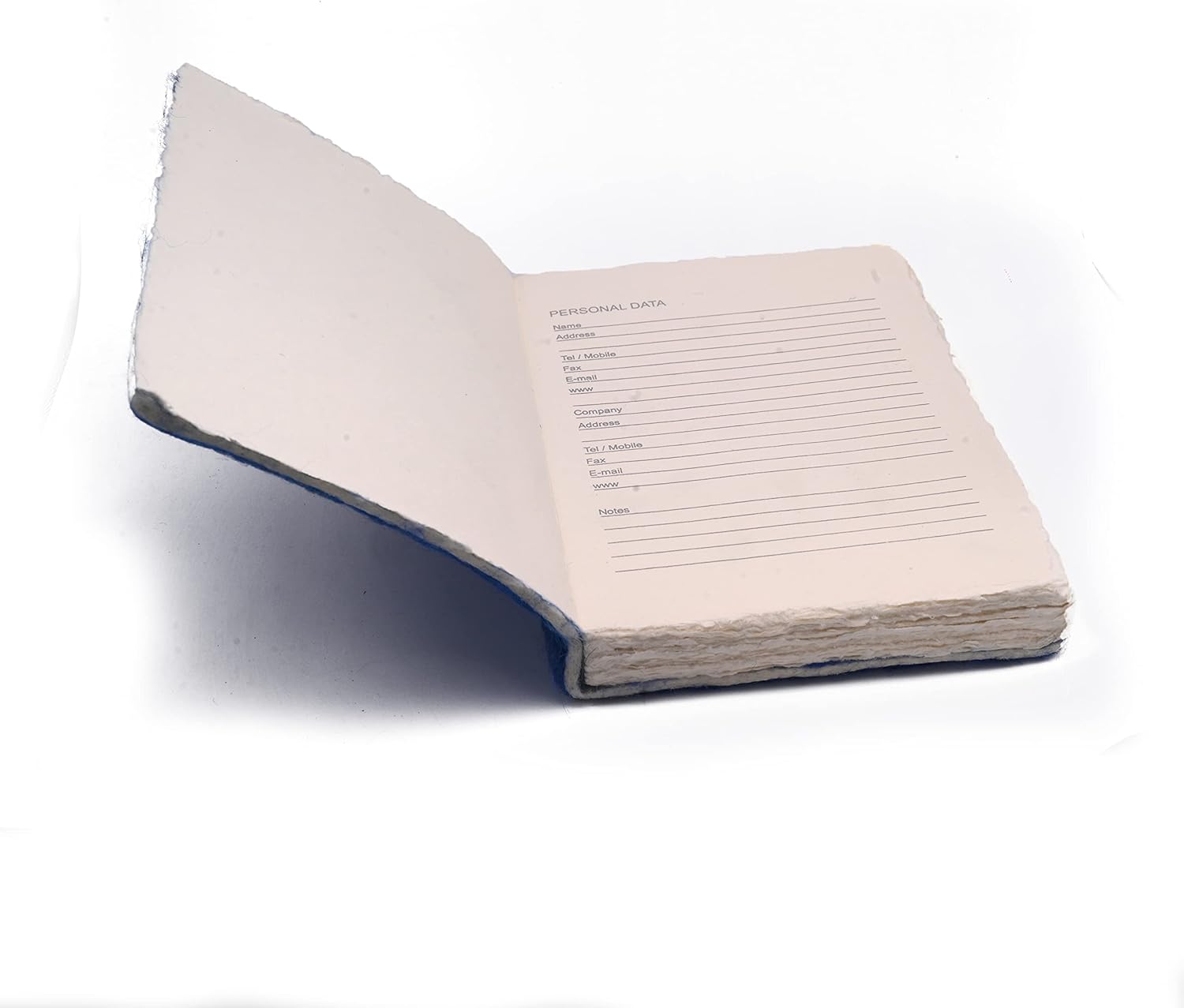 DeKulture Handmade Premium Soft Wool Felt Notebook Diary | 140 Pages, 125gsm Acid-Free Paper | Flat Open Softcover, Luxurious Travel Journal (Blue)