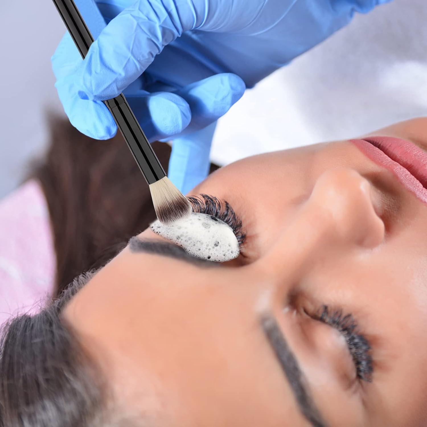 for Wash Extens Lash Shpoo Brushes，Fluffy Cleaning Bath Makeup