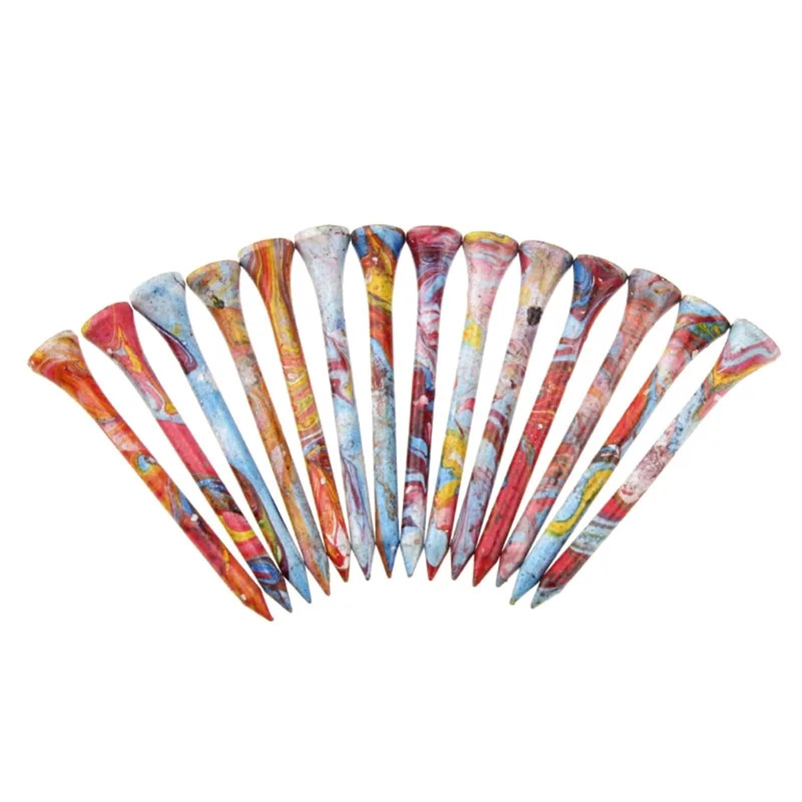 Golf Tee 100 stücke 70mm 2,75 "Holz Golf Tees Golf Holz Tees Bunte Golf Holz Tees FüR Einen Idealen Abschlag