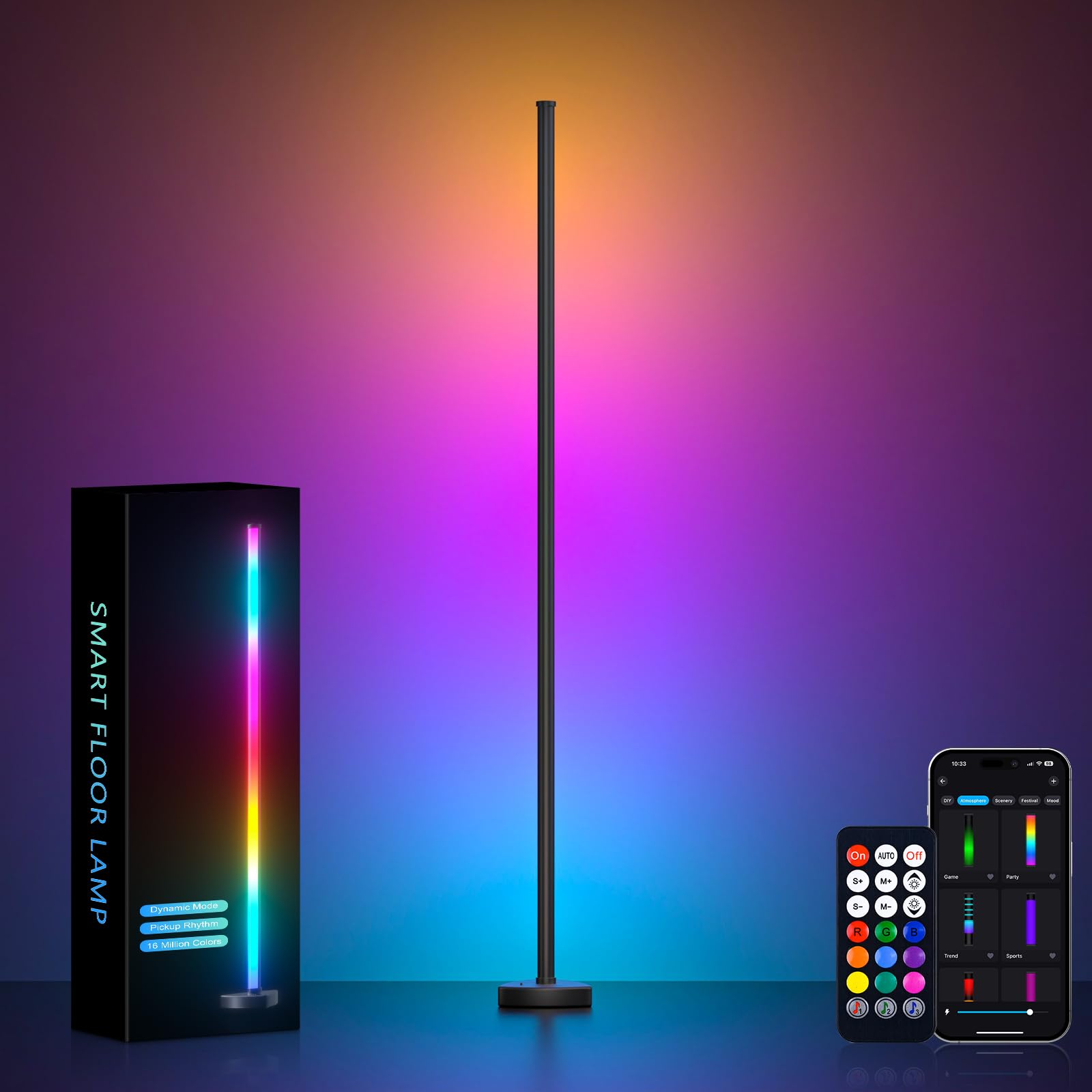 Lampada Da Terra Smart MIWATT LED RGB - Controller APP, Dimmerabile, Per Interni - Foto 4