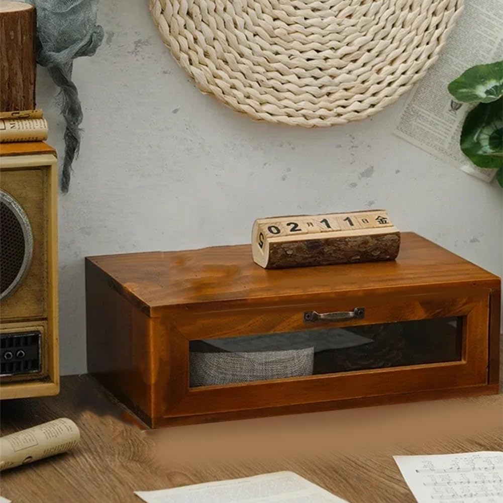 Holzschublade für Schreibtisch, Monitorständer, Regal, einfache Aufbewahrungsbox für Make-up-Tisch, Schreibtischzubehör, platzsparend, unverzichtbarer Bürobedarf.
