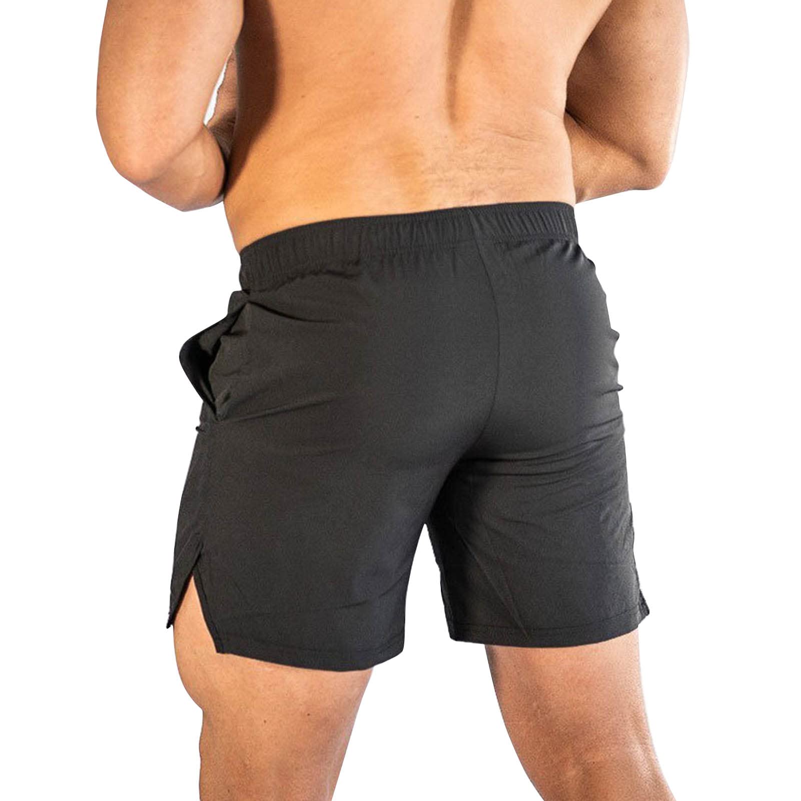 TnfeeonSports Shorts, Ergonomic Cutting Polyester Men Athletic Shorts for Fitness