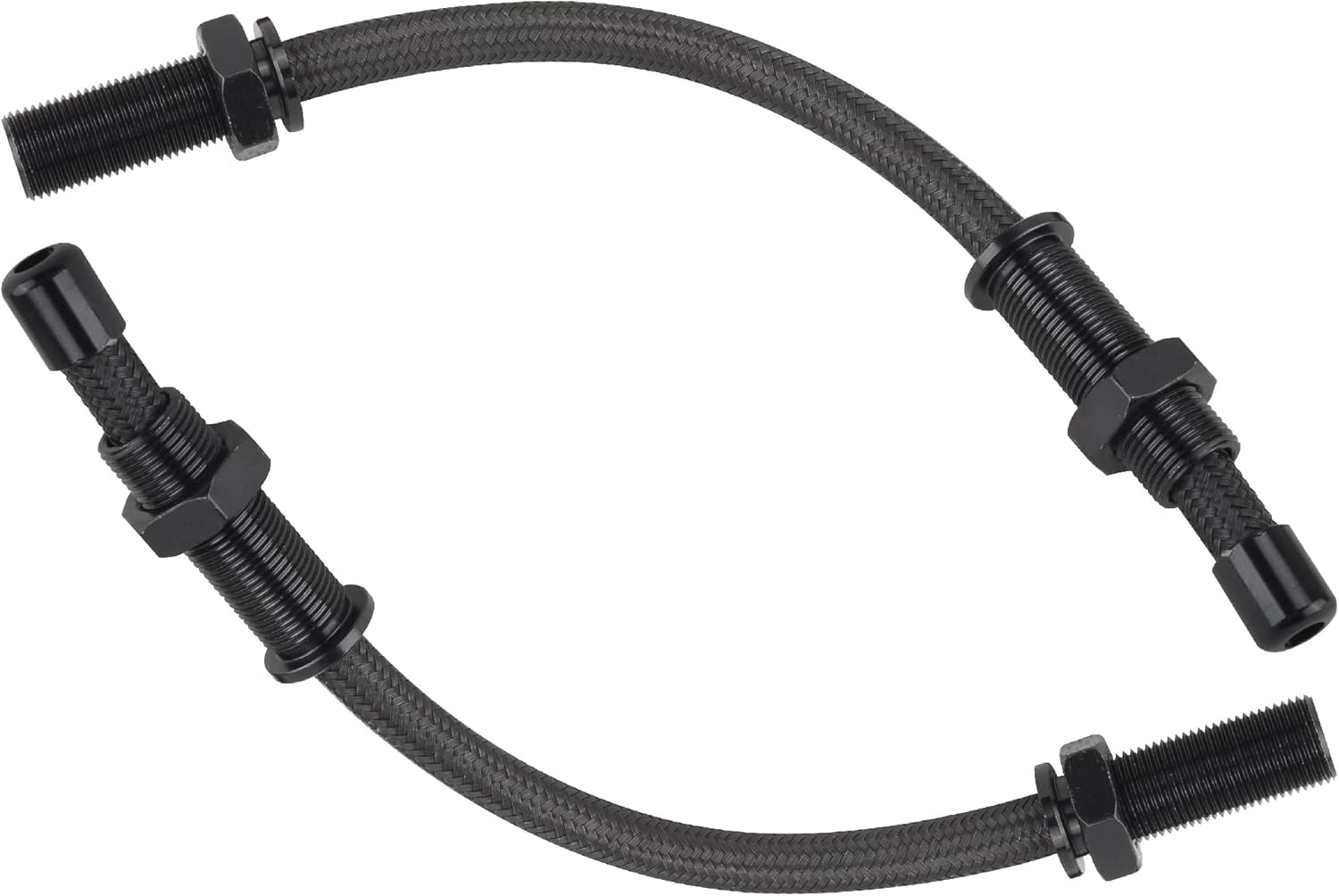 12″ Stainless Steel Door Loom，1 Pair Door Wire Loom Protector，Compatible with Car Hot Rods Street Rod Truck, Black