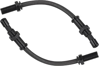 12" Stainless Steel Door Loom,1 Pair Door Wire Loom Protector,Compatible with Car Hot Rods Street Rod Truck, Black