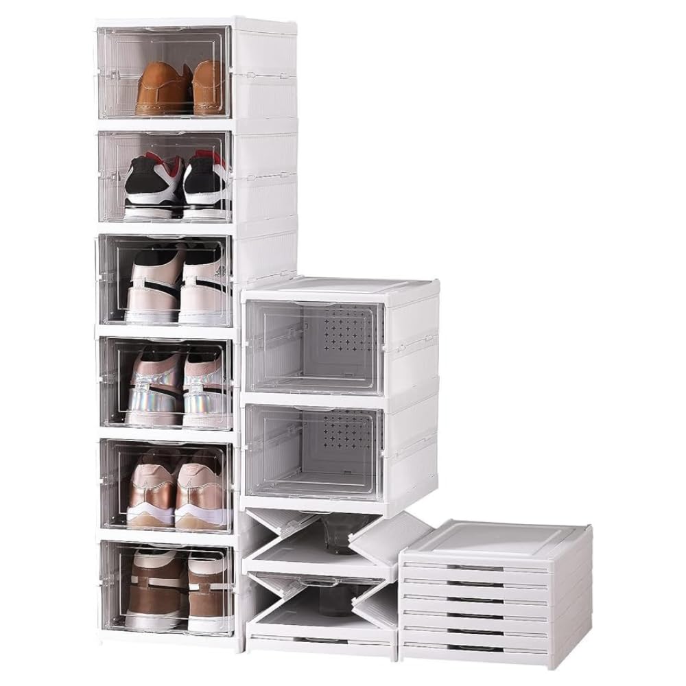 Generico Scarpiera Salvaspazio Pieghevole 6 Ripiani Portascarpe Organizer Scarpe contenitori FACILE DA MONTARE