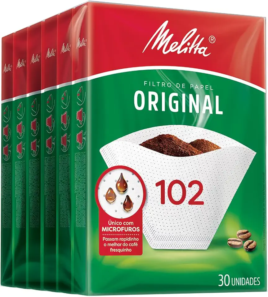 Melitta Pack Filtro de Papel Original 102 Caixa 6 Unidades