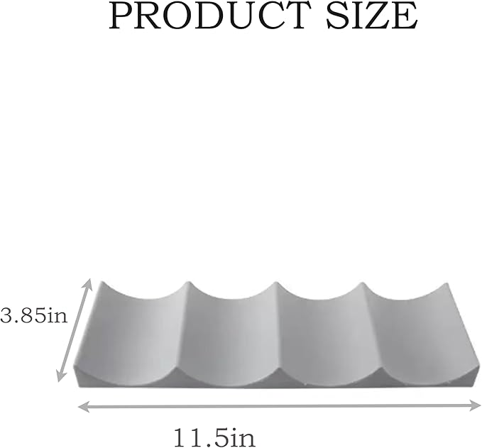 Organizador de vino para encimera, 4 piezas, color gris oscuro miniatura 2