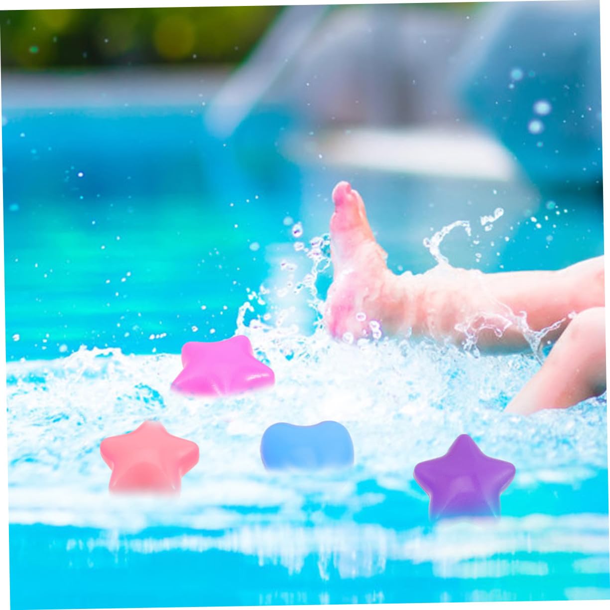 ORFOFE Bolas de Piscina Forma de Corazón y Estrella 80 Piezas PE