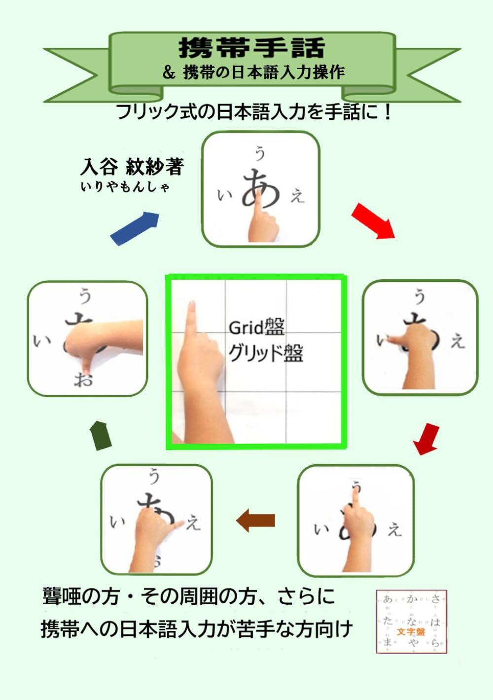 携帯手話＆携帯の日本語入力操作: フリック式の日本語入力を手話に